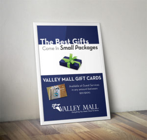 gift cards sign for Valley Mall