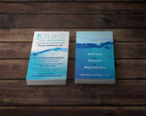 Pure Skin Resolutions business cards