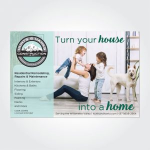 Ad for Hunts and Hanks Construction