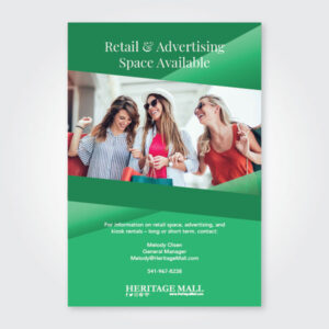 Heritage Mall leasing sign