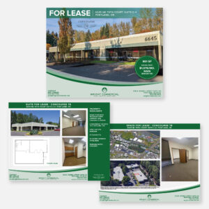 Commercial real estate For Lease flyer