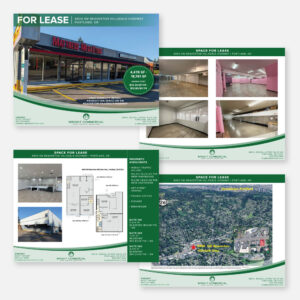 Commercial real estate For Lease flyer