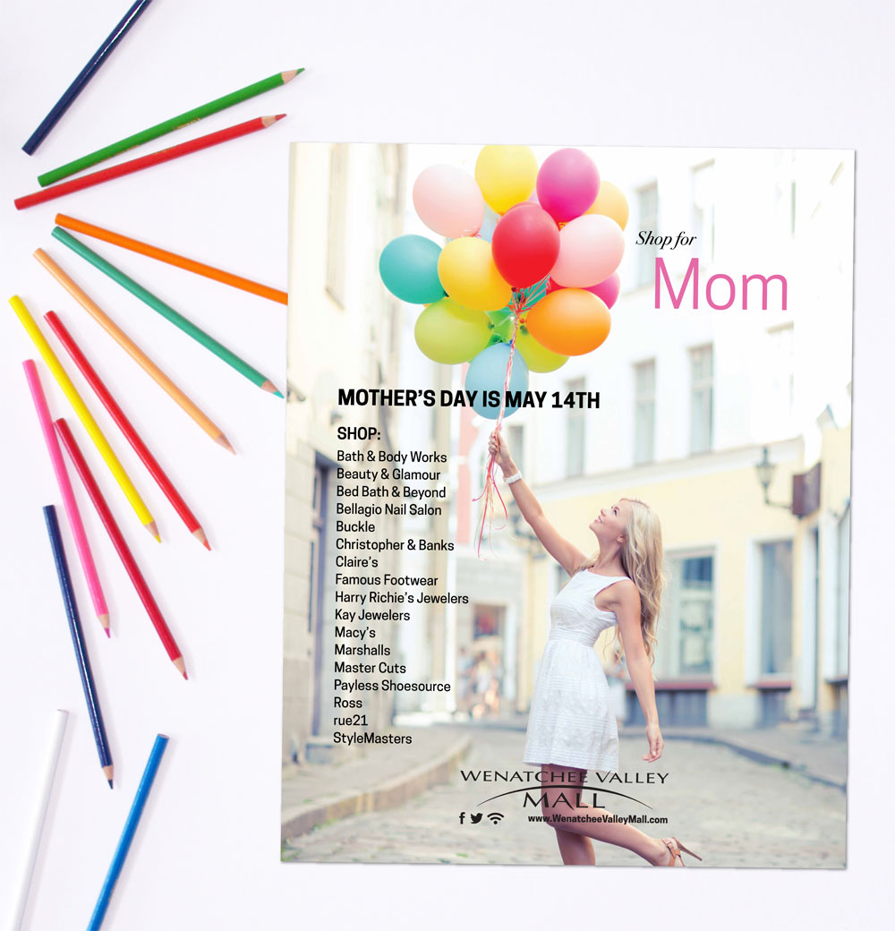 Mother's Day sign for Wenatchee Valley Mall